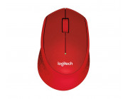 Logitech Wireless M330 Silent Plus, Optical Mouse for Notebooks, nano receiver, Red